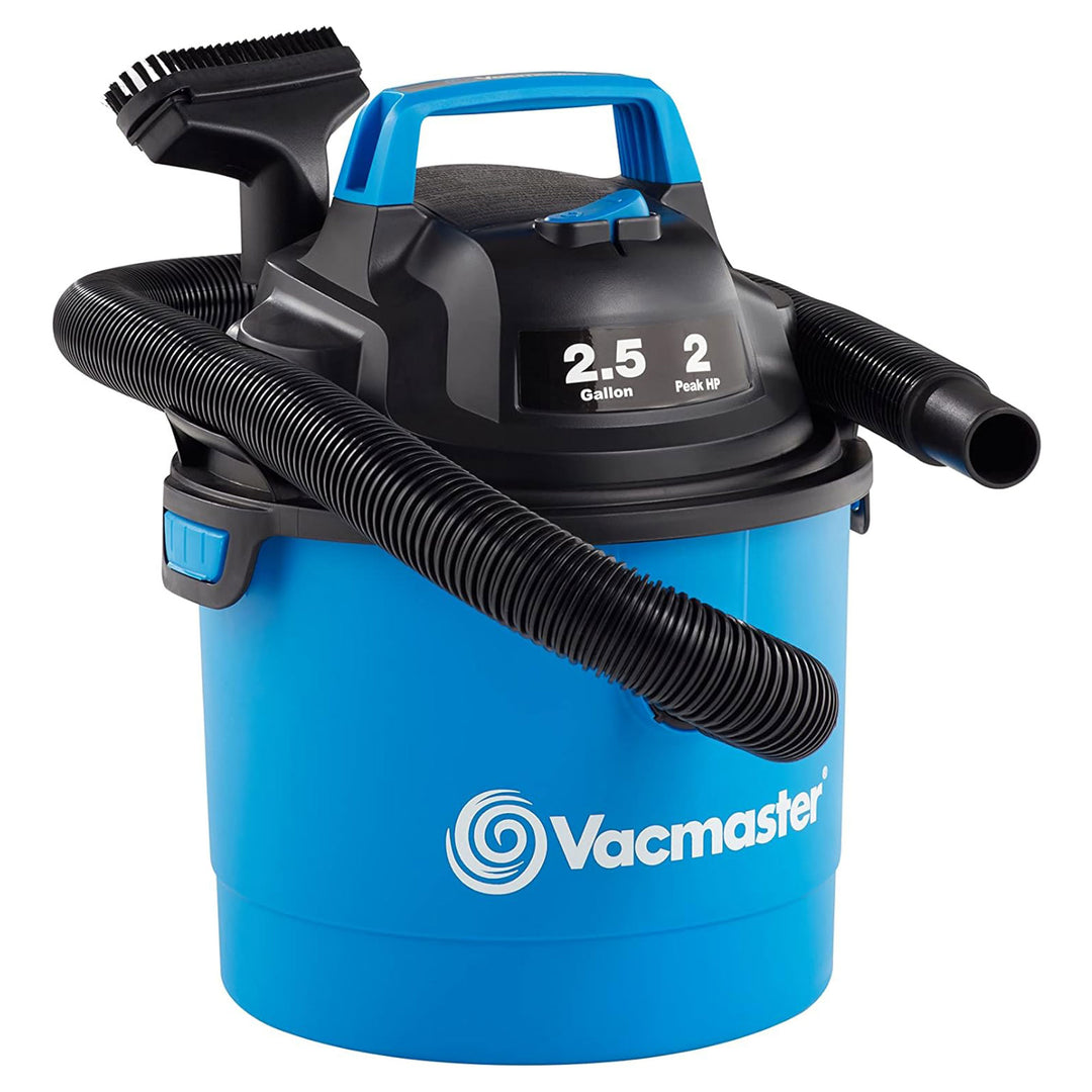 Vacmaster 2.5 Gal 2 HP Portable 2 in 1 Wet/Dry Vacuum & Attachments(Used)