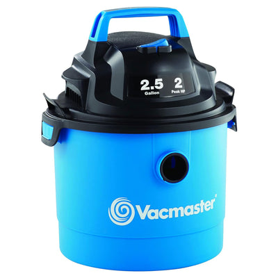 Vacmaster 2.5 Gal 2 HP Portable Wall Mount 2 in 1 Wet/Dry Vacuum & Attachments