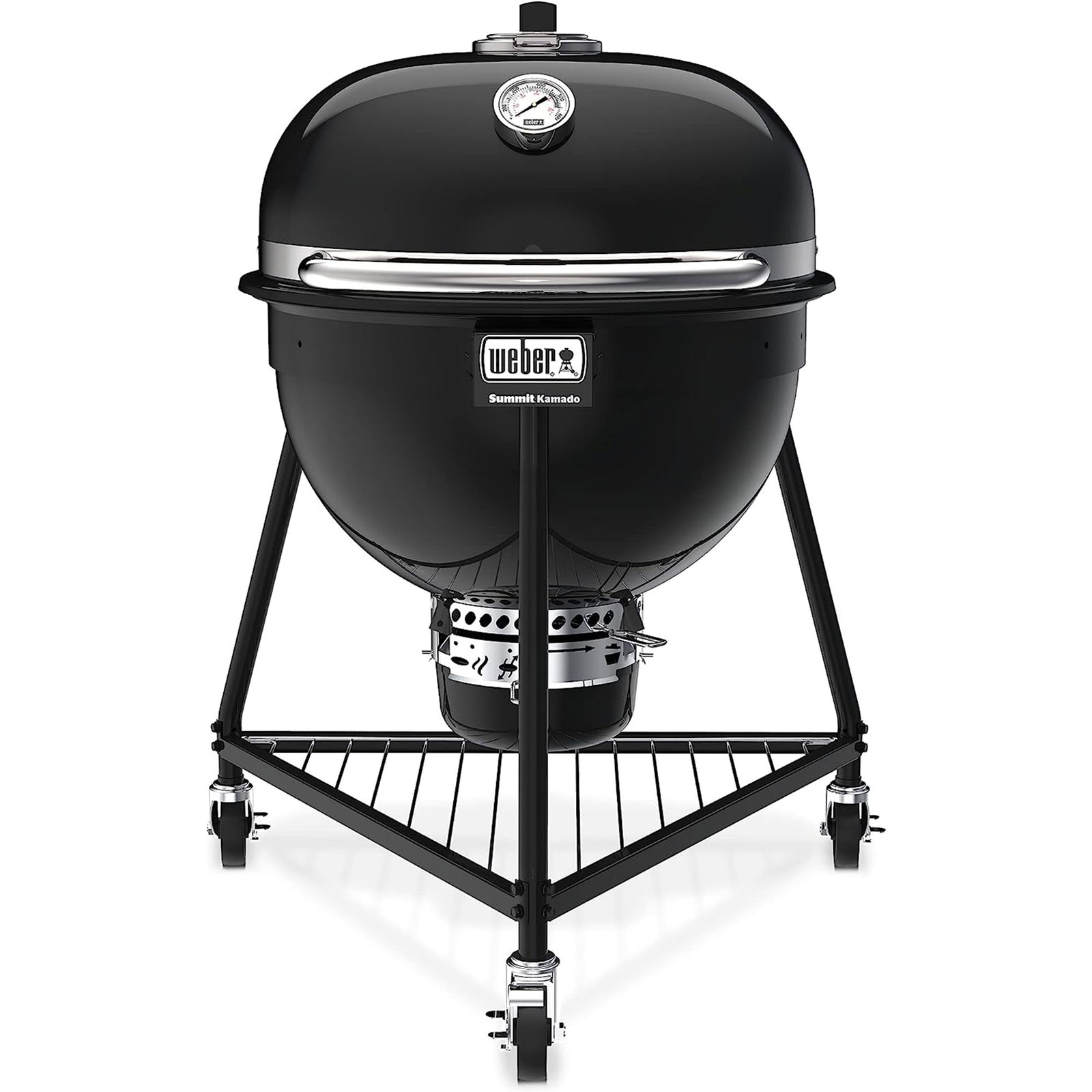 Weber Summit Kamado E6 Charcoal Grill w/Built In Stainless Steel Lid, Black - VMInnovations