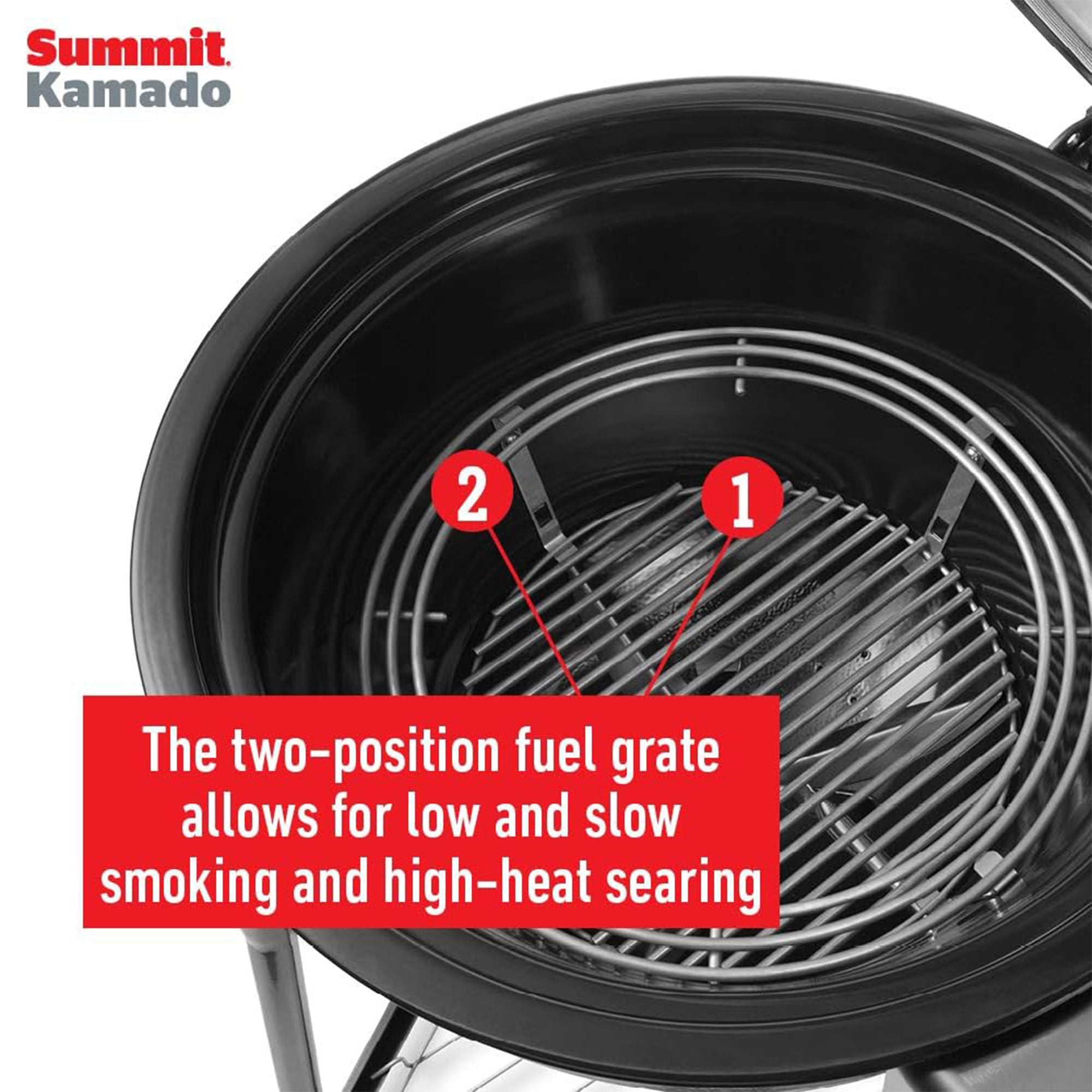 Weber Summit Kamado E6 Charcoal Grill w/Built In Stainless Steel Lid, Black - VMInnovations