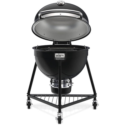 Weber Summit Kamado E6 Charcoal Grill w/Built In Stainless Steel Lid, Black - VMInnovations