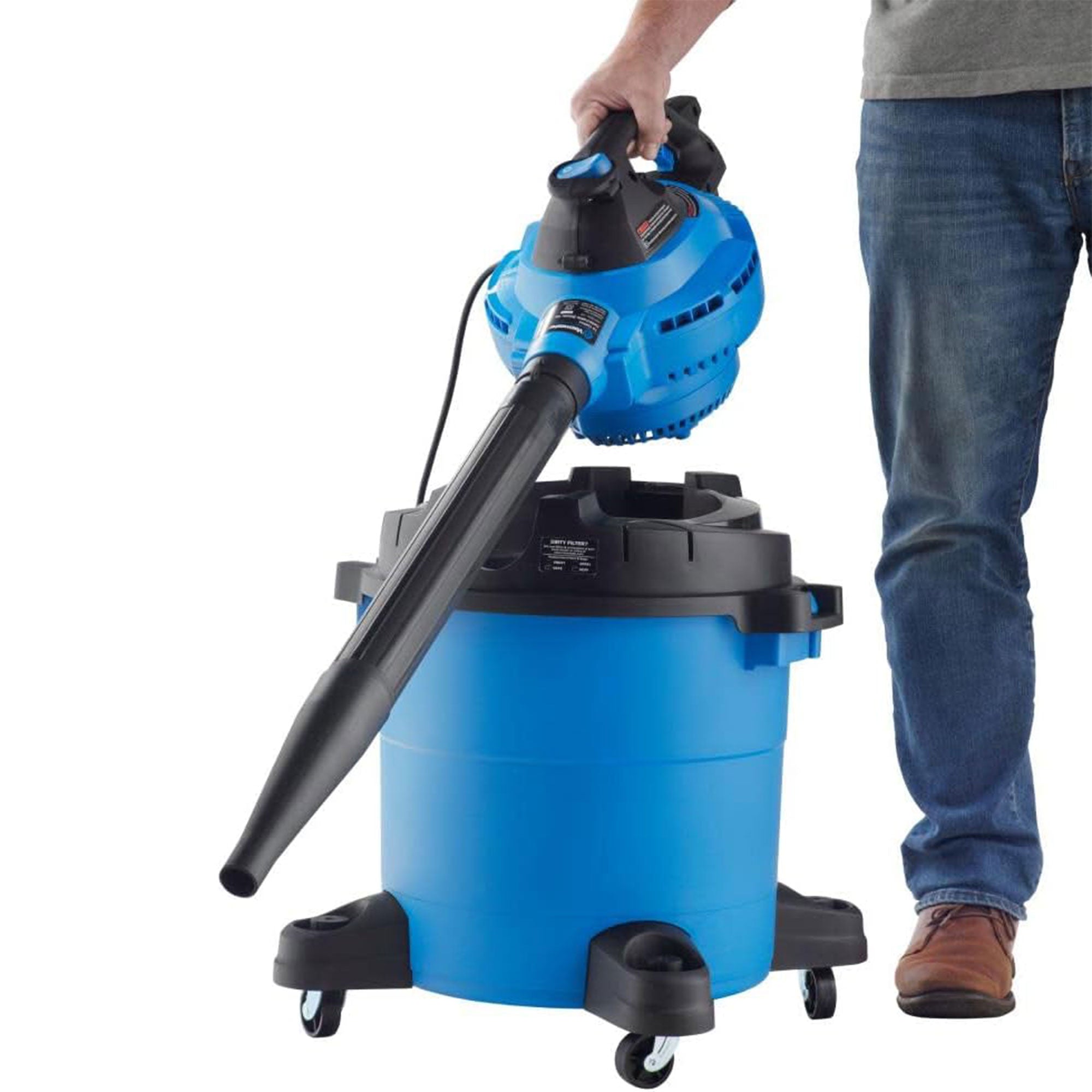 Vacmaster 10 Gallon 4 Peak Horsepower 2 in 1 Wet/Dry Vacuum w/ Detachable Blower - VMInnovations