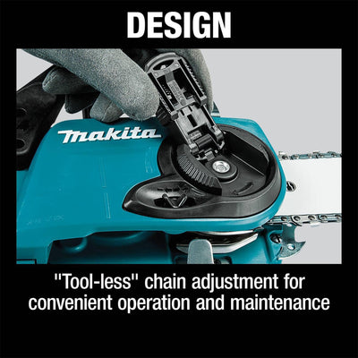 Makita LXT 36 Volt 16 Inch 4.0Ah Battery Powered Chainsaw Kit, Teal (Open Box) - VMInnovations