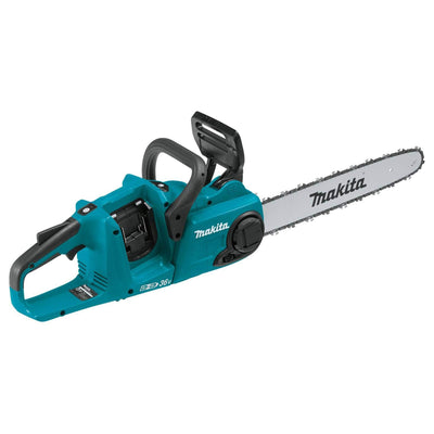 Makita LXT 36 Volt 16 Inch 4.0Ah Battery Powered Chainsaw Kit, Teal (Open Box) - VMInnovations