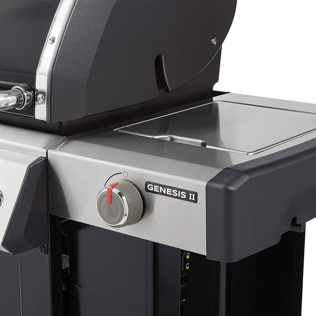 Weber Genesis EX-335 Stainless Steel 3 Burner Natural Gas Grill, Black(Open Box) - VMInnovations