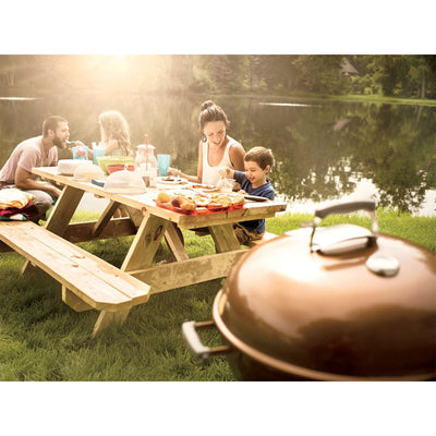 Weber Original 22 Inch Premium Charcoal Grill w/Superior Heat Retention, Copper - VMInnovations