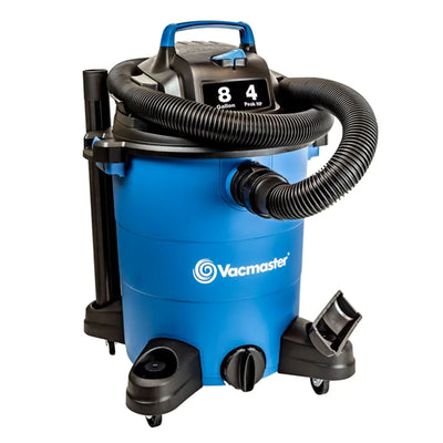 Vacmaster 8 Gal 4 HP Portable 2 in 1 Wet/Dry Vacuum & Attachments,Blue(Open Box)