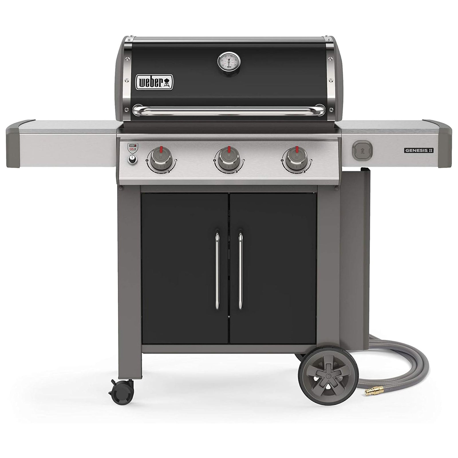 Weber Genesis II E-315 Outdoor Stainless Steel 3 Burner Natural Gas Grill, Black - VMInnovations