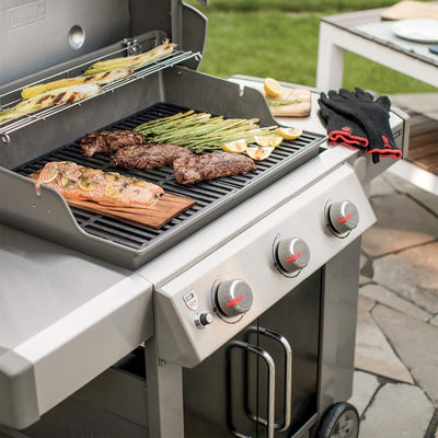 Weber Genesis II E-315 Outdoor Stainless Steel 3 Burner Natural Gas Grill, Black - VMInnovations