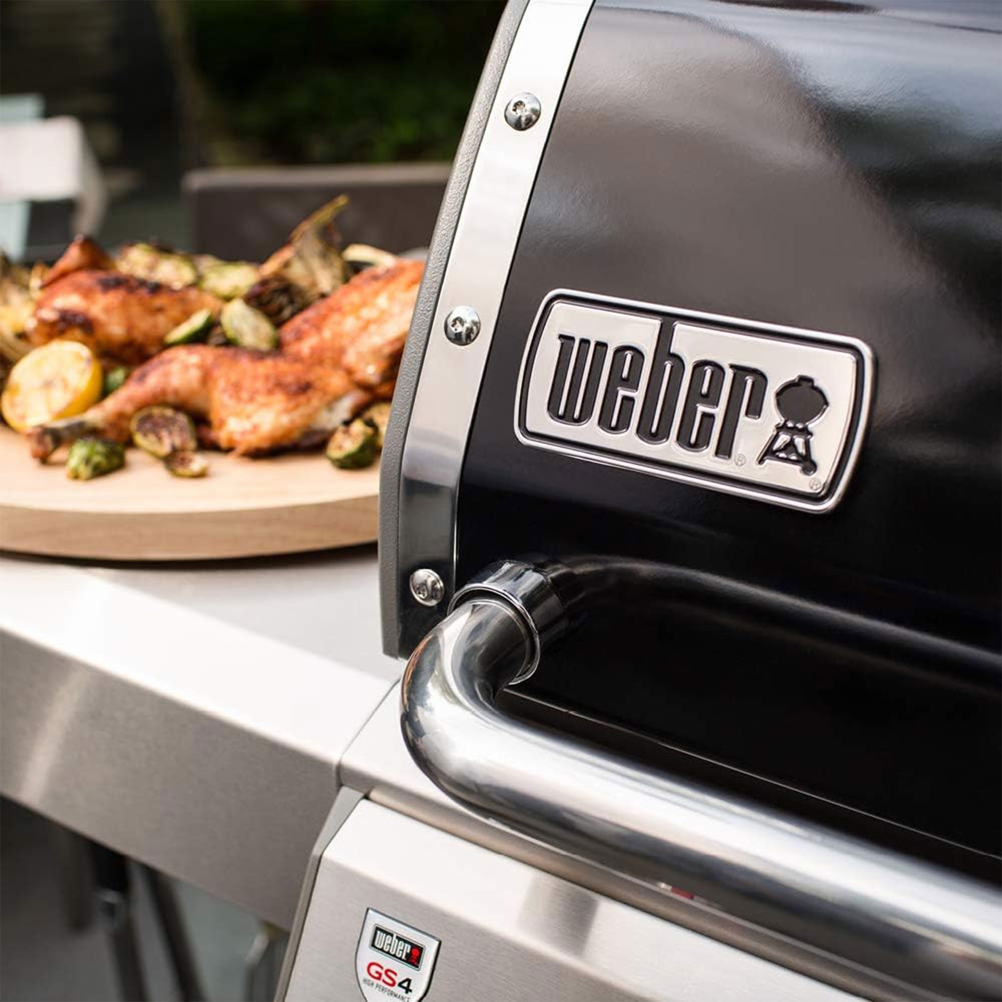 Weber Genesis II E-315 Outdoor Stainless Steel 3 Burner Natural Gas Grill, Black - VMInnovations