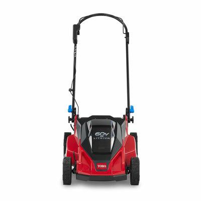 Toro Foldable 60-Volt 21-Inch Stripe Electric Battery Push Lawn Mower (Open Box) - VMInnovations