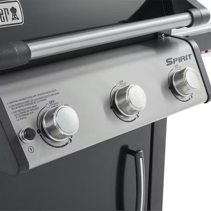 Weber Spirit 529 Sq Inch Freestanding Cast Iron Natural Gas Grill, Black (Used) - VMInnovations
