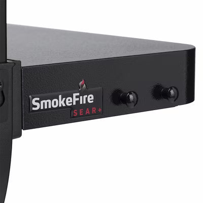 Weber SmokeFire Sear ELX4 Outdoor 24" Wood Fire Pellet Smart Smoker Grill, Black - VMInnovations
