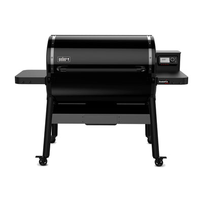 Weber SmokeFire Sear Plus ELX6 Wood Fired Pellet Smoker Grill with Side Table