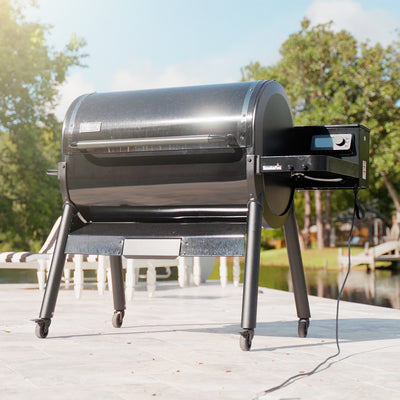 Weber SmokeFire Sear Plus ELX6 Wood Fired Pellet Smoker Grill with Side Table - VMInnovations
