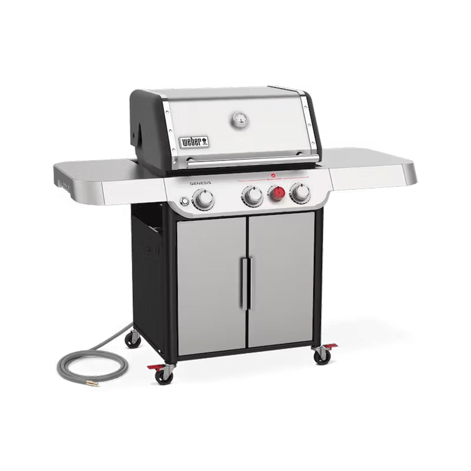 Weber Genesis S-325s Outdoor Stainless Steel 3 Burner Natural Gas Grill, Silver - VMInnovations