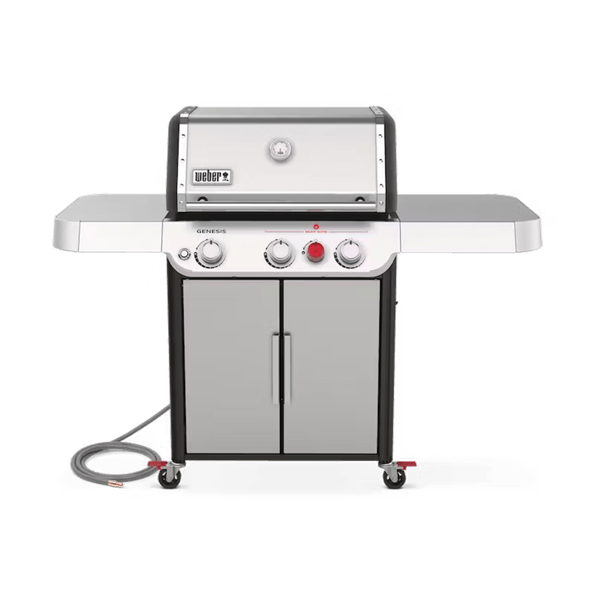Weber Genesis S-325s Outdoor Stainless Steel 3 Burner Natural Gas Grill, Silver - VMInnovations