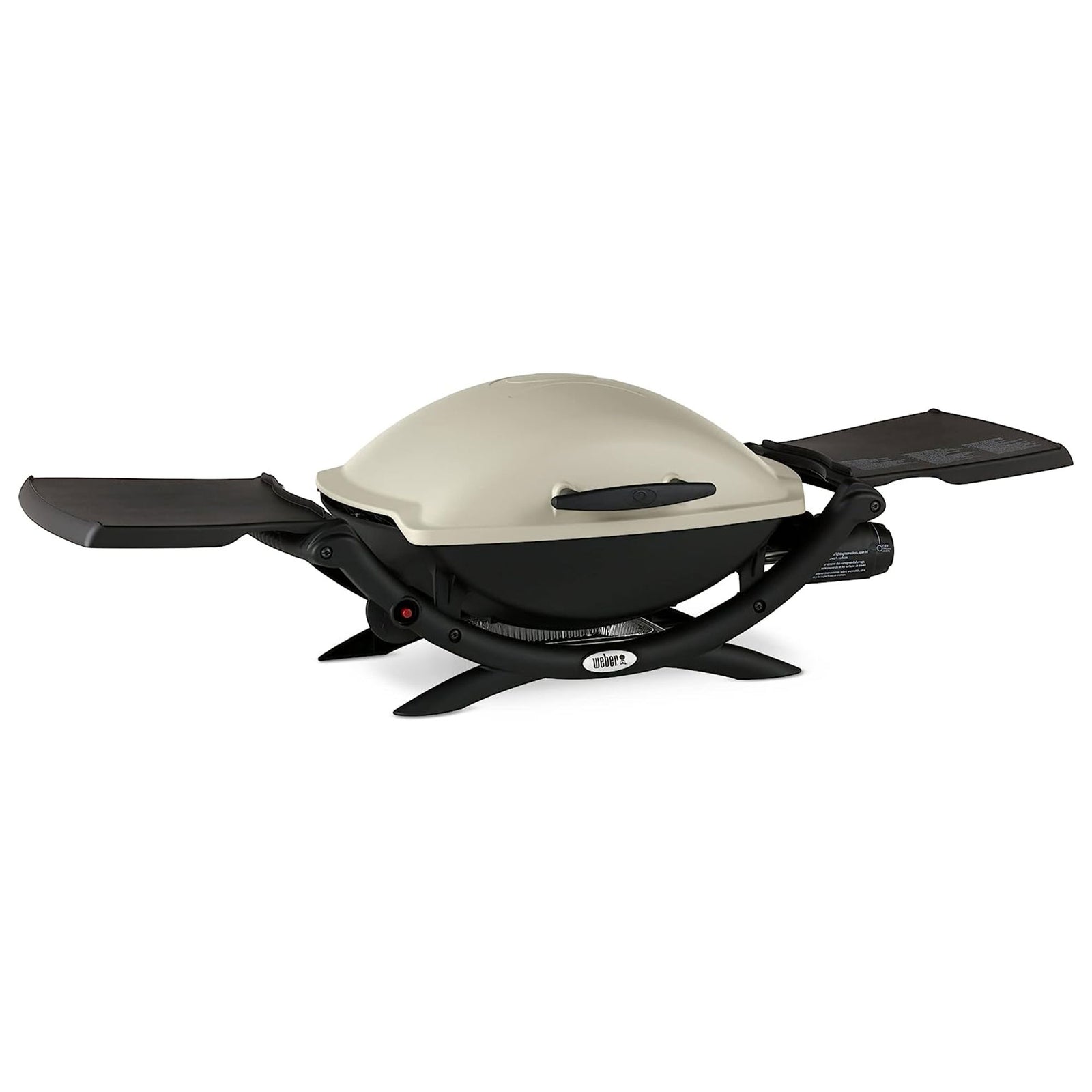Weber Q 2000 Aluminum Portable 12,000 BTU Liquid Propane Gas Grill, Black/White - VMInnovations