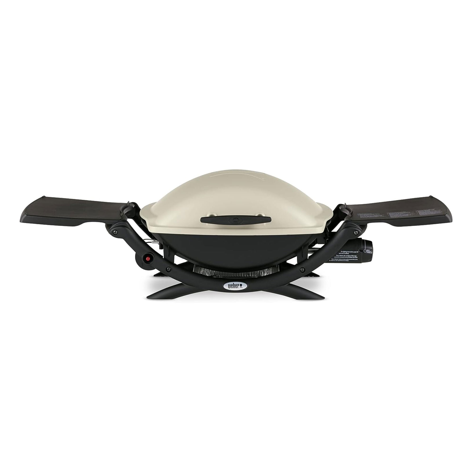 Weber Q 2000 Aluminum Portable 12,000 BTU Liquid Propane Gas Grill, Black/White - VMInnovations