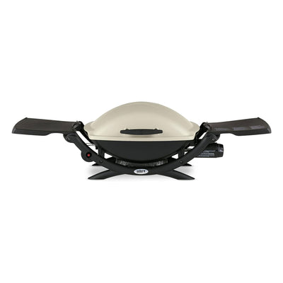 Weber Q 2000 Aluminum Portable 12,000 BTU Liquid Propane Gas Grill, Black/White - VMInnovations