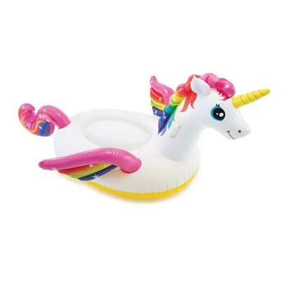 Intex Durable Raft Grade Vinyl Unicorn Inflatable Ride On Pool Float (Open Box)