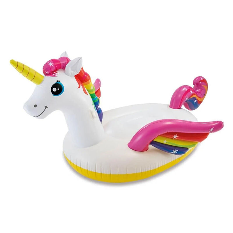 Intex Durable Raft Grade Vinyl Unicorn Inflatable Ride On Pool Float (Open Box)