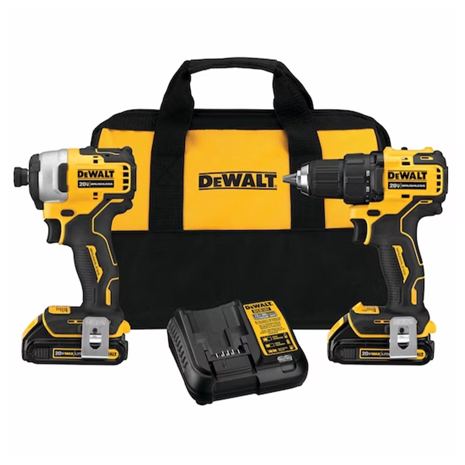 DeWalt ATOMIC 20 Volt MAX Brushless Cordless Drill and Impact Driver Combo Kit - VMInnovations