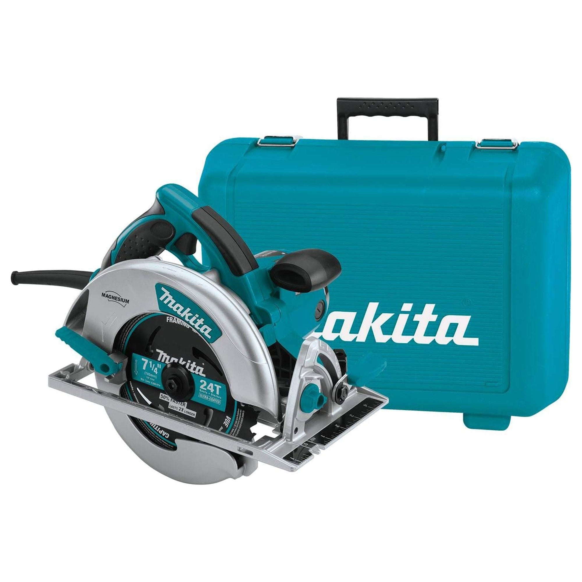 Makita 10.6lb Magnesium 7.25 Inch Circular Saw w/Built In LED Light, Blue (Used) - VMInnovations