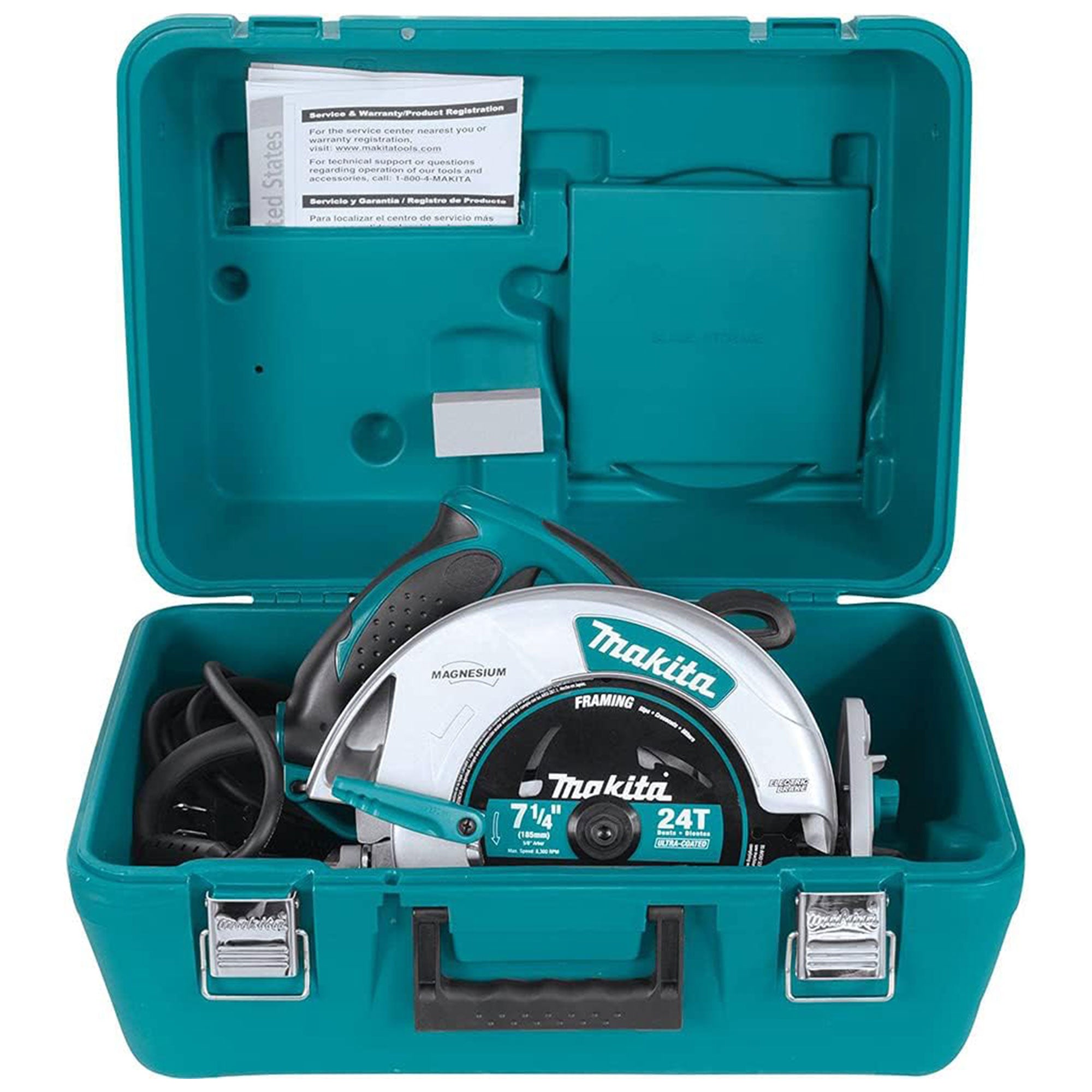Makita 10.6lb Magnesium 7.25 Inch Circular Saw w/Built In LED Light, Blue (Used) - VMInnovations