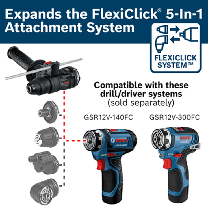 Bosch 5-In-1 Drill/Driver with Flexiclick System and 12 Volt 2.0 Ah Batteries - VMInnovations