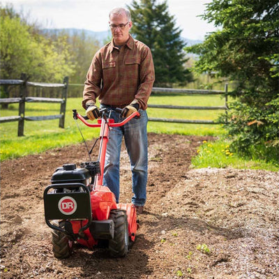 DR 11 Inch Rear Tine Walk Behind Rototiller Tiller with Counter Rotating Tines - VMInnovations