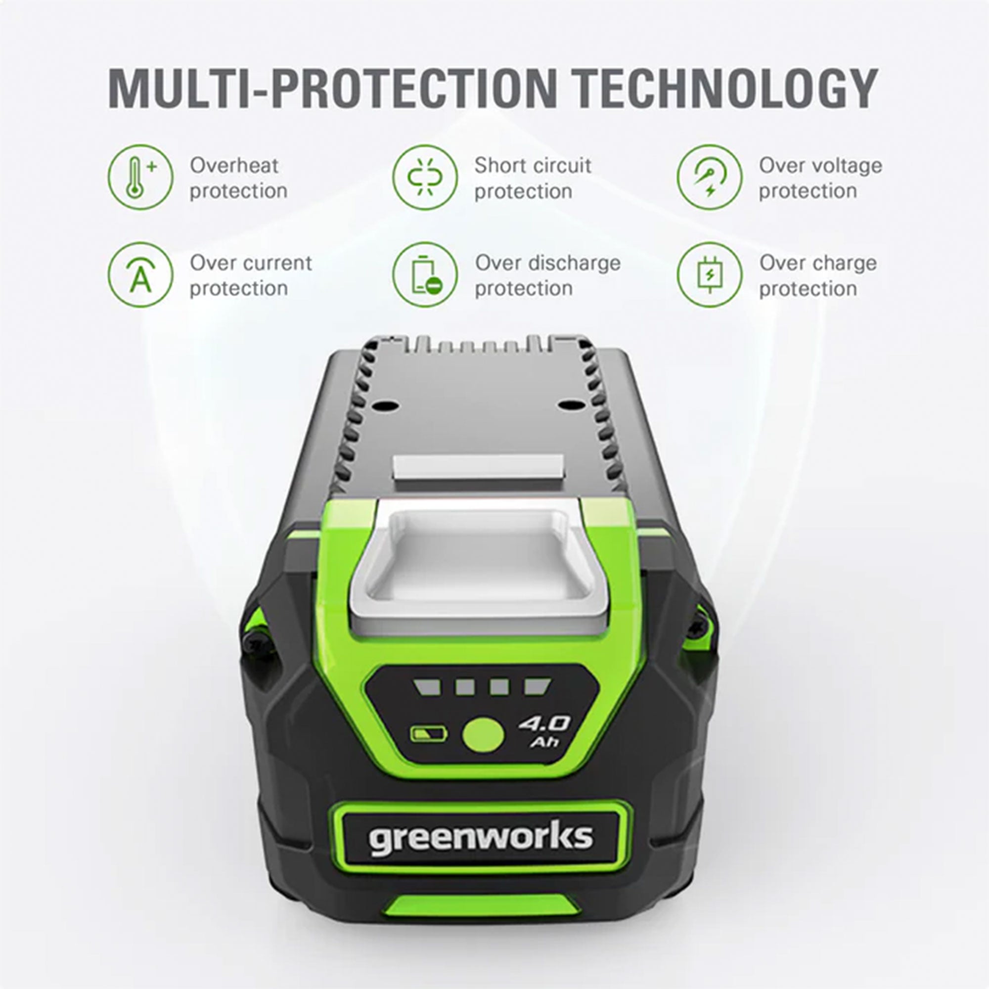 Greenworks G MAX 40 Volt 4.0Ah USB Lithium Ion Battery Powerbank, Green/Black - VMInnovations