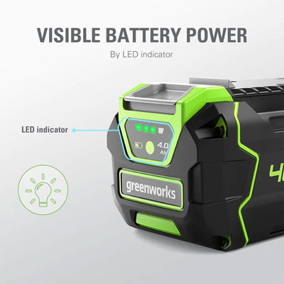 Greenworks G MAX 40 Volt 4.0Ah USB Lithium Ion Battery Powerbank, Green/Black - VMInnovations