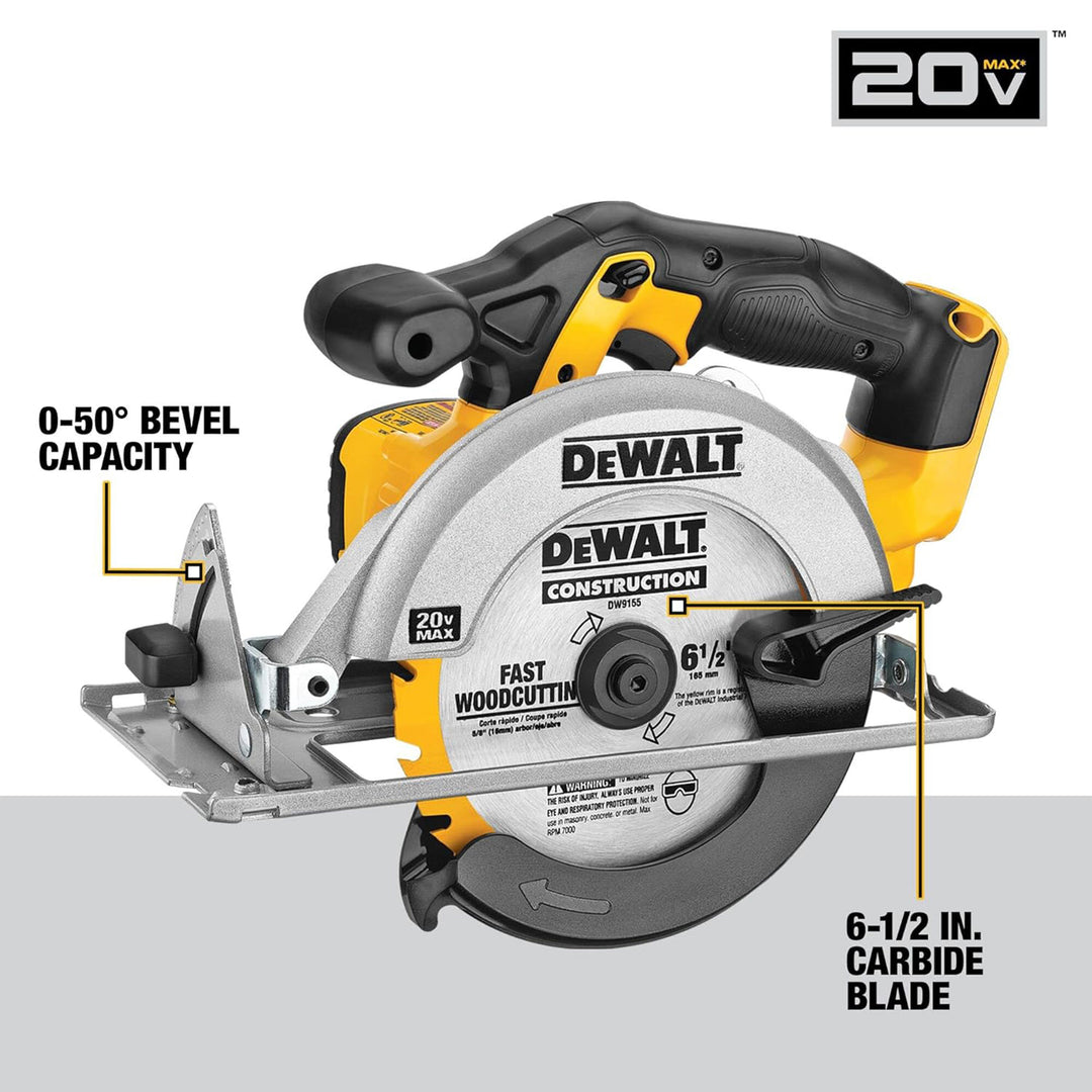 DeWalt 4 Tool Combo Kit w/ Reciprocating & Circular Saws & LED light (Open Box)