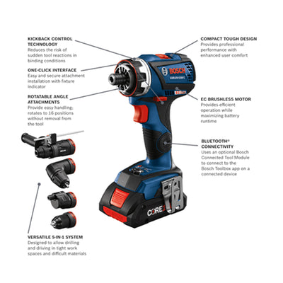 Bosch 1900 RPM Compact Design 5 In 1 Drill Driver with 4.0Ah Battery (Open Box)