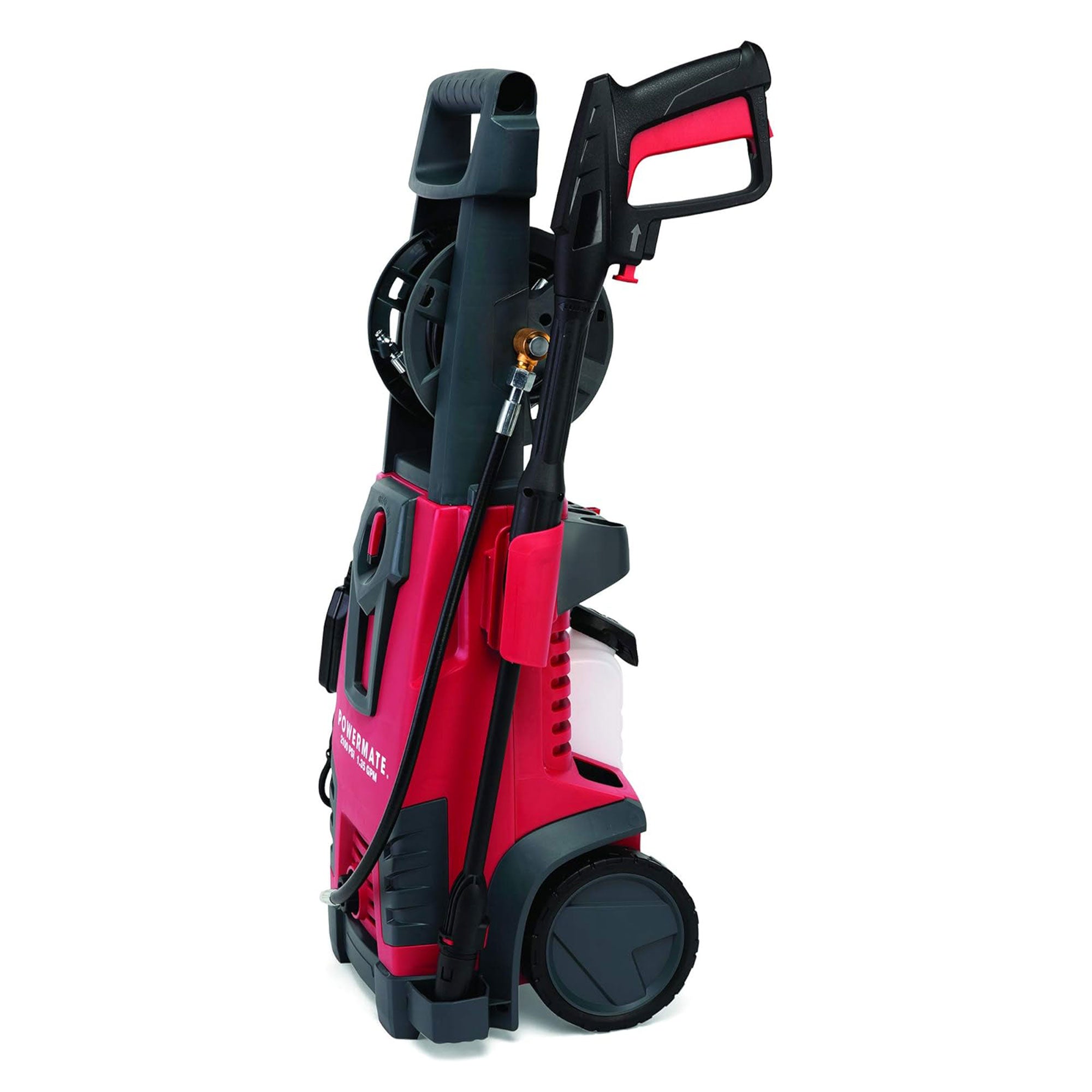 Powermate 2100 PSI Cold Water Electric Pressure Washer with Onboard Storage, Red - VMInnovations