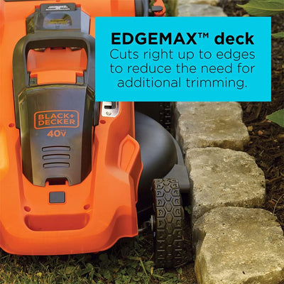BLACK+DECKER 40V Cordless Electric Walk Behind Lawn Mower w/Battery & Charger - VMInnovations