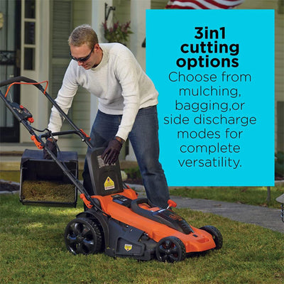 BLACK+DECKER 40V Cordless Electric Walk Behind Lawn Mower w/Battery & Charger - VMInnovations