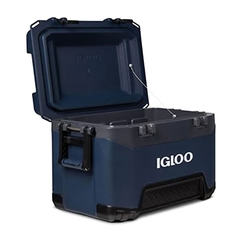 Igloo BMX 52 Qt Ice Chest Cooler with Cool Riser Technology, Rugged Blue (Used)