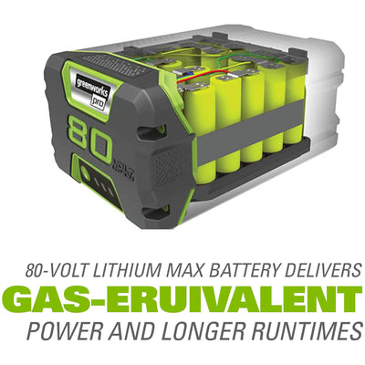 Greenworks Cordless Backpack Blower with 80 Volt 2.5Ah Battery & Charger, Green - VMInnovations