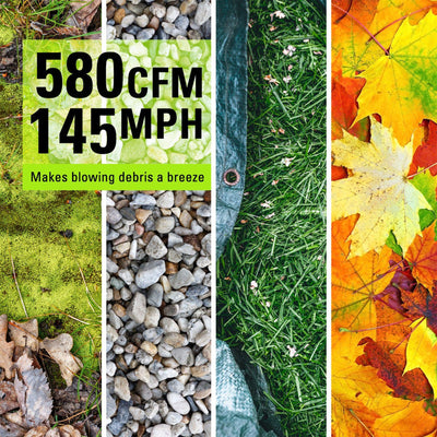Greenworks Cordless Backpack Blower with 80 Volt 2.5Ah Battery & Charger, Green - VMInnovations