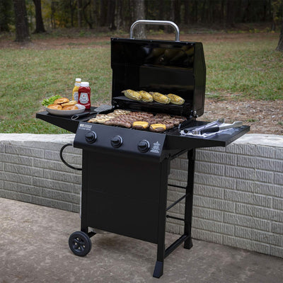 Char-Broil American Gourmet 3 Burner Cart Style Liquid Propane Gas Grill, Black - VMInnovations