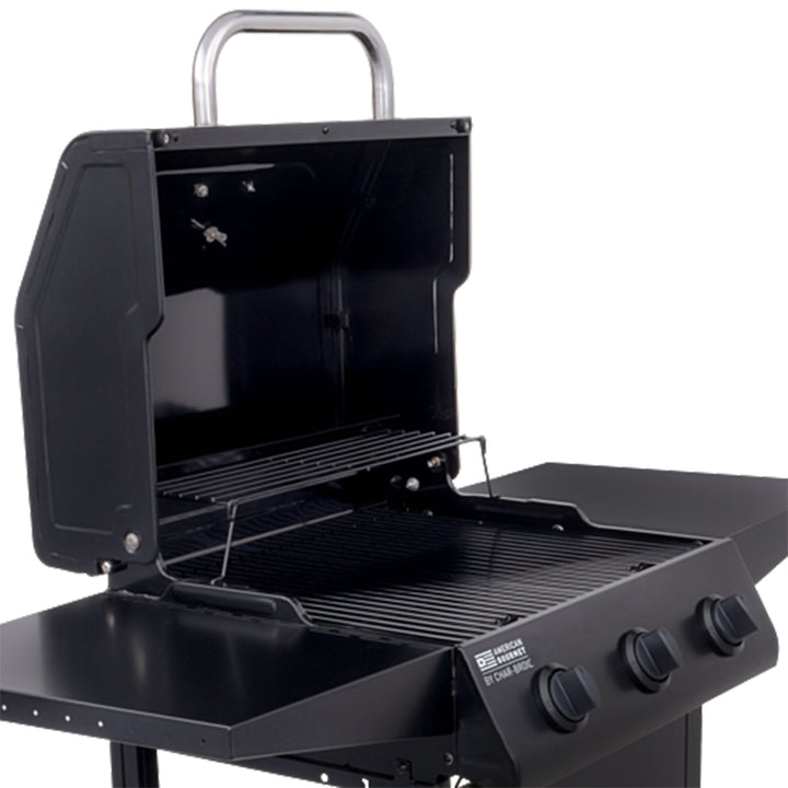 Char-Broil American Gourmet 3 Burner Cart Style Liquid Propane Gas Grill, Black