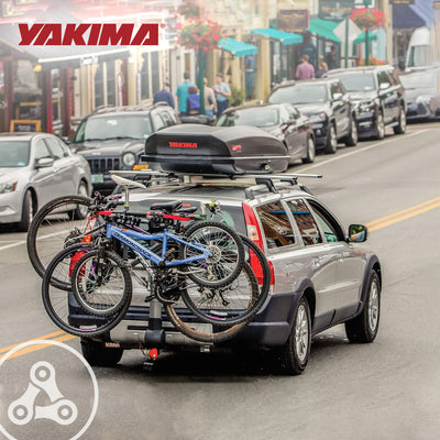 Yakima RidgeBack Tilt Away Hitch 2 Bike Rack and TubeTop Hitch Mounted Adapter