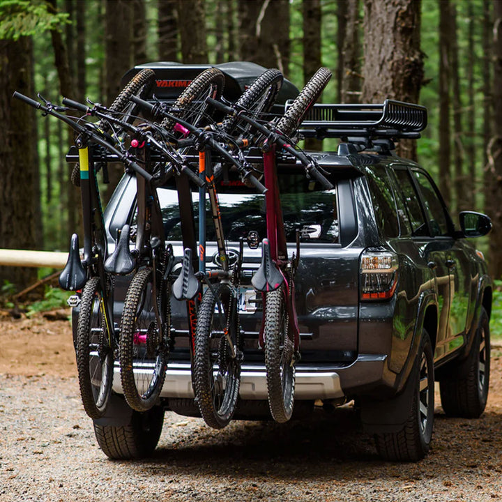 Yakima HangOver 4 Adjustable Vertical Mountain Bike Hitch Rack for 4 Bikes(Used)