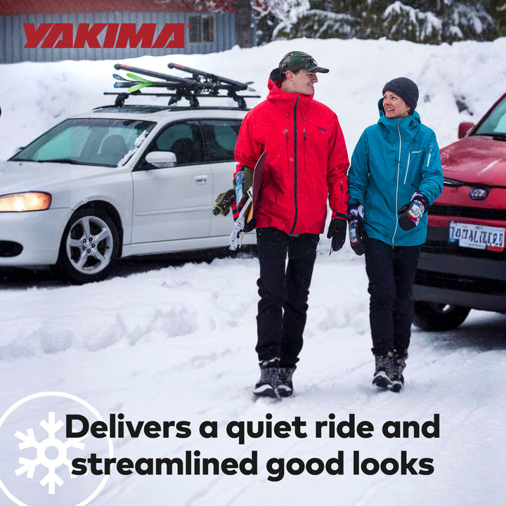 YAKIMA FatCat EVO 4 Skis or 2 Snowboards Mount Roof Rack, Fits T-Slot Crossbars
