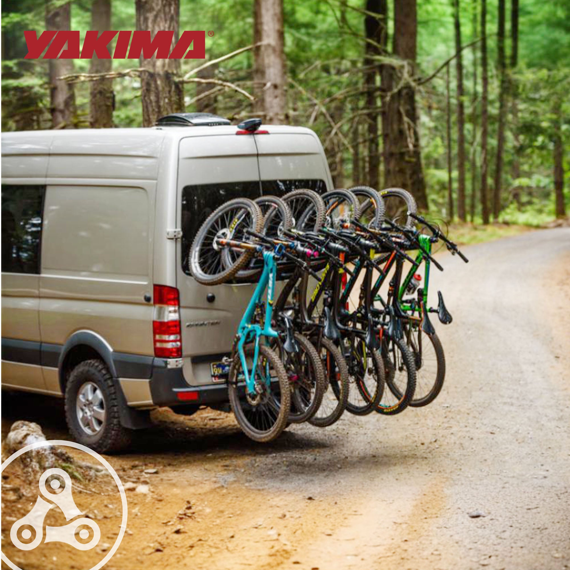 Yakima 6 Adjustable Vertical Steel Mountain Bike Hitch Rack for 6 Bikes (Used) - VMInnovations
