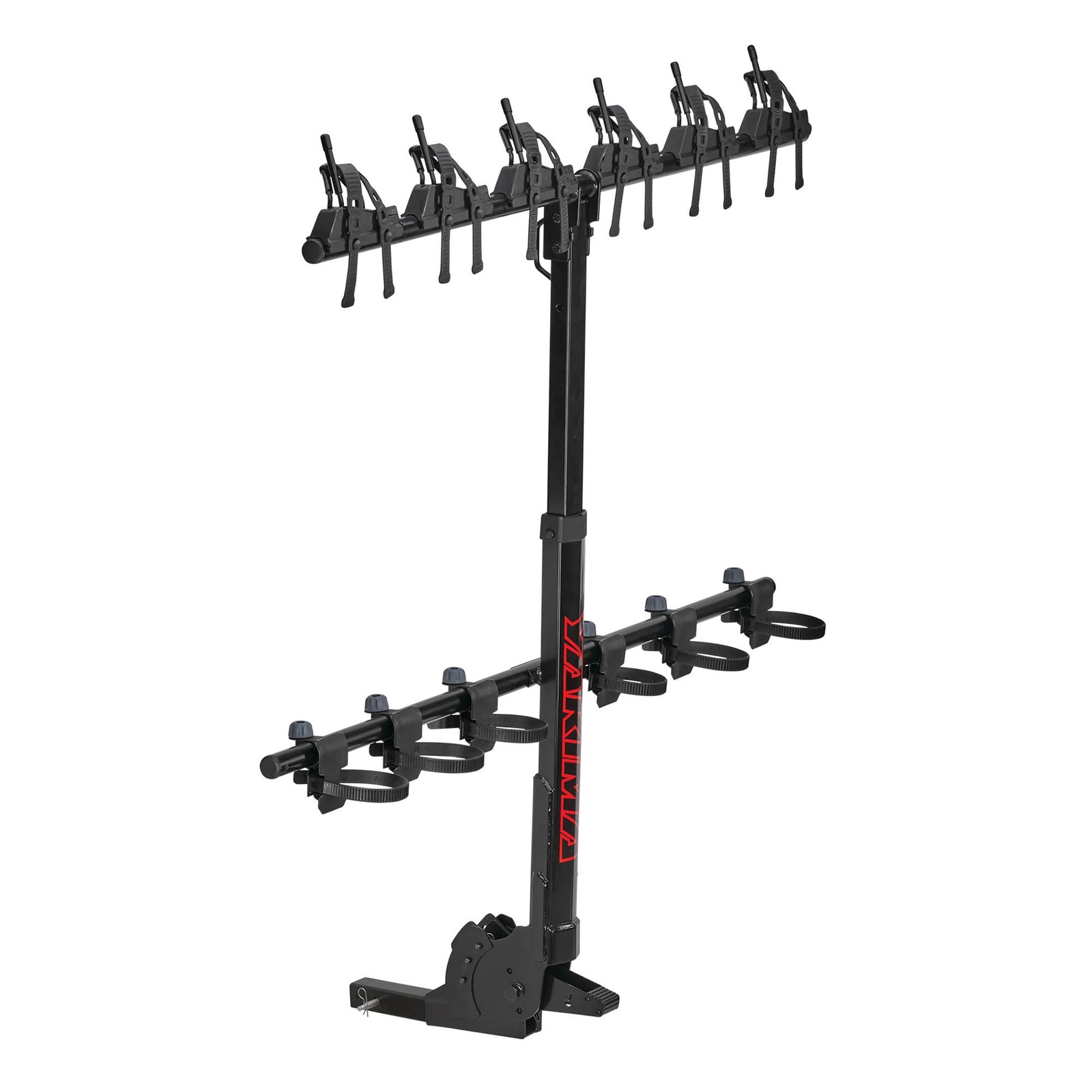 Yakima HangOver 6 Adjustable Vertical Steel Mountain Bike Hitch Rack for 6 Bikes - VMInnovations
