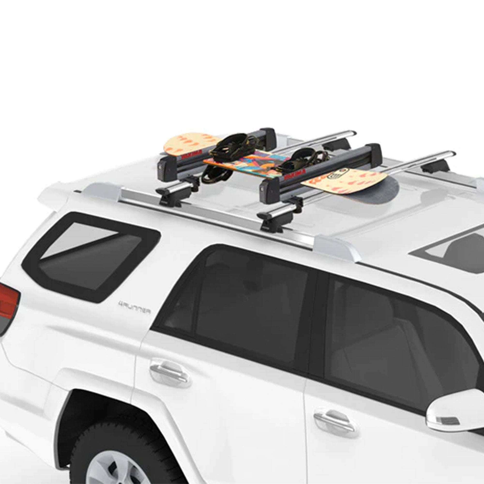 Yakima FreshTrack 4 Universal Car Roof Top Mount Ski and Snowboard Rack, Black - VMInnovations