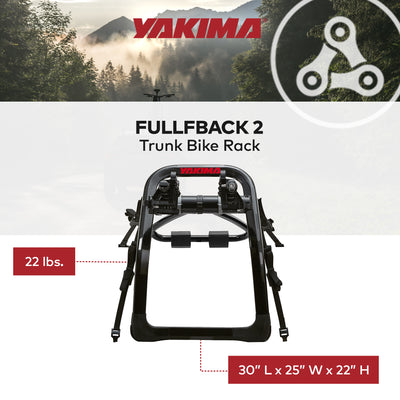 Yakima FullBack 2 Bike Capacity Trunk Bike Strap Rack w/ZipStrips (Open Box) - VMInnovations